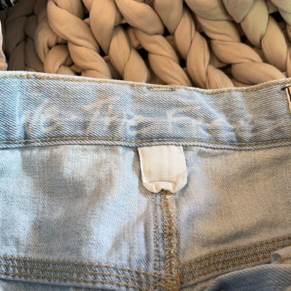 Free People We the Free denim sidecar skirt 24 0 light wash - Picture 10 of 13